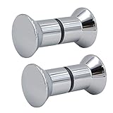 【3MM Durchmesser & Anti-Slip】 - Die Griffe für Duschtüren haben eine Länge von 6 cm, 2,5 cm Länge auf einer Seite, 3 cm im Durchmesser, zwei transparente Pads in der Mitte, rutschfest.Schraube: 29 mm * 7,6 mm