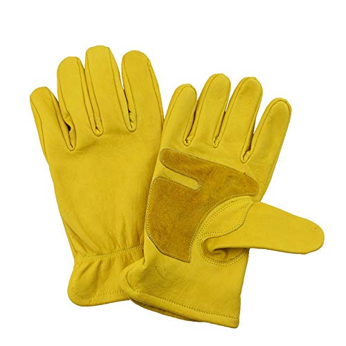 détail ZIYEYE 2 Paires de Gants de Protection Contre Le Travail en Peau de Vache pour Barbecue