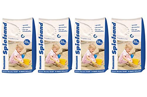 Hamann Spielsand Classic 100 kg Sack - Qualitäts Quarzsand - gesiebt - frei von Schadstoffen - gewaschen