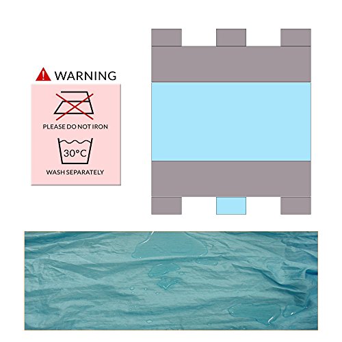Stranddecke iRegro Picknickdecke Campingdecke, 9 x 7 Fuß, ultraleicht kompakt sandabweisend wasserdicht, aus schnell trocknendem Fallschirm-Nylon-Gewebe, mit Sandtaschen - 3