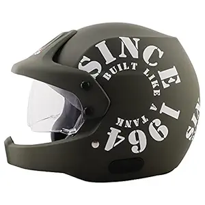 Steelbird 7Wings Rally Tank Open Face Helmet, ISI Certified Off Road Helmet