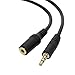 Price comparison product image Audio Cable Extension by Keple | Stereo AUX Jack Cord for iPhone 7 / 7 Plus / 8 / 6 / 6s / 5 / 5s, iPod Touch / Mini / Nano, iPad, LG G6 / 5, HTC U11 / A9, Huawei, PCs, MP3 Players (3m/9ft, Black)