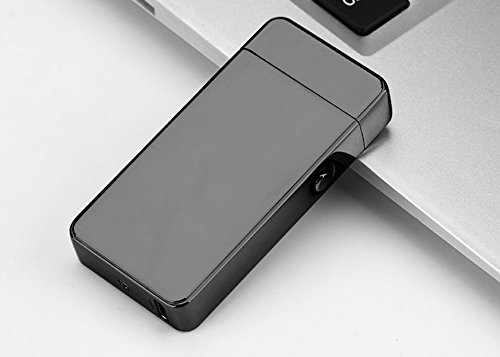 Aokvic USB elektronisches Feuerzeug aufladbar lichtbogen (Schwarz) - 2