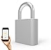 Produktbild YMXLJJ Bluetooth Smart Vorhängeschloss Aluminium Material Ios Und Android APP Unlock Anwendbar Für Rucksäcke, Kofferraum, Fahrräder Portable Keyless Locks Silber