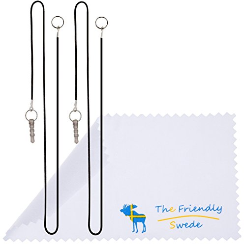 [3 Stück] The Friendly Swede Touchscreen-Eingabestift Stylus mit dünner Spitze, 3x Ersatzspitzen, 2x Anhängern und Reinigungstuch - 4