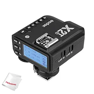 Godox X2T-C TTL Wireless Flash Trigger for Canon, Bluetooth Connection, 1/8000s HSS, TCM Function, 5 Separate Group Buttons, Relocated Control-Wheel, Hotshoe Locking, AF Assist Light