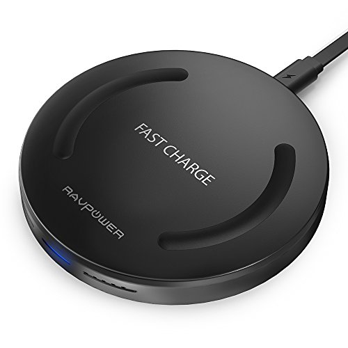 Preisvergleich Produktbild RAVPower Schnelles Aufladen Qi Wireless Charging Pad für Smartphones