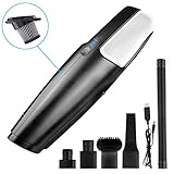 【Nass und trocken Handstaubsauger 】：6500PA/120W Starke Saugleistung, Es saugt leicht verschiedene Arten von Feinstaub. Filtern aller Tierhaare, Staub, Krümel, und verschüttete Flüssigkeiten in aus. 0.4L Staubsammel behälter kann Ihre Tiefenreinigung befriedigen.