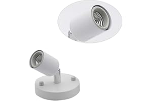 Esoes Spot Orientable Applique Plafonnier Tête Réglable Applique Murale (Ampoule Non Incluse) (Blanc)