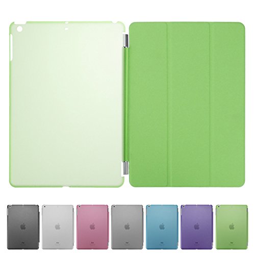 doupi Smart Cover & Case iPad ( 5. Generation 2017 Modell ) mit Smart An/Aus Funktion Etui Schutz Hülle Kunstleder Schutzhülle Ständer, grün - 2
