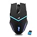 Produktbild ZELOTES F12 2.4G Schnurlos Maus Wireless Gaming Mouse,6 Tasten Optische 2400DPI blau LED mit USB Nano Empfänger Gaming Maus kabellos Mäuse für Gamer Notebook,PC,Mac,Laptop,Computer,MacBook(schwarz)
