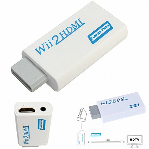 HDMI Konverter Adapter, ELEGIANT Wii auf HDMI Full HD 1080p Video-Konverter, 3,5 mm Audiobuchse - 5