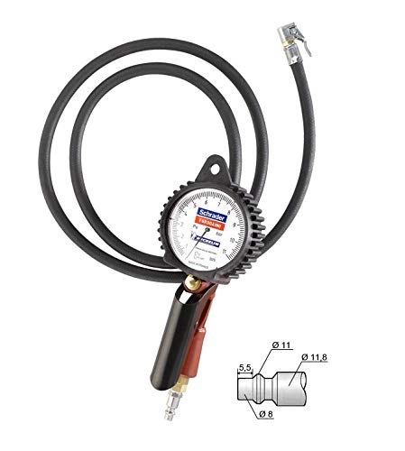 Pistolet manomètre de gonflage EURODAINU/SCHRADER/MICHELIN avec embout pour coupleur