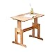Produktbild Klapptisch Einstellbar Stuhl Liftable Massivholz Study Table Home Kinder Schreibtisch Schreibtisch und Stuhl Set Kann Gedreht Werden (Farbe : B)