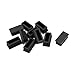 Produktbild sourcingmap® 40 x 20mm Plastik Rechteck Rohreinsätze Ende Blanking schwarze Kappen 10 Stück