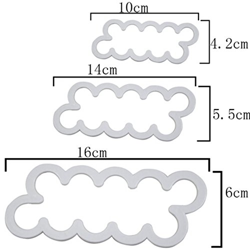 Lalang 3 verschiedene Größen Rosen Ausstecher DIY Fondant Ausstechformen Deko Cookies Fondant Kuchen Sugarcraft Formrahmen Scherblock Werkzeug Cutter Tool - 4