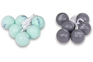 Uber Games Ladder Golf – Set of 6 spare Golf ball bolas – 3 x Green & 3 x Grey – Made from real golf Balls spaced 12” (30cm) apart by rope - Suitable for families, kids & adults – Great party game