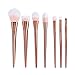Yistu 7Pcs Professional Powder Cosmetic Makeup Brushes set (Rose Gold)