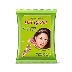 Prem Dulhan Natural Mehandi Powder, 1kg - Green (pack of 1)