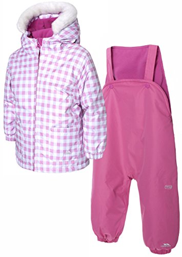 Trespass Dimple Ski Suit - Soft Pink Check, 6/12 months