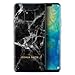 Produktbild Personalisiert Personalisiert Marmor Gel/TPU Hülle für Huawei Mate 20 Pro/Mitternacht Schwarzer Stempel Design/Initiale/Name/Text Schutzhülle/Case/Etui