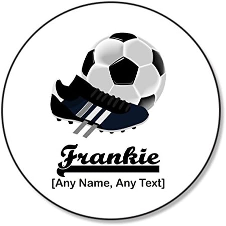 Personalised Gift - Football Coaster (Round). Any Name Any Message. Sport Soccer Player Football Boots Themed Design. A Perfect Unique Novelty Present Idea For Football Player, Training Coach, Referee on ALL Occasions