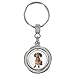 Price comparison product image Dachshund Dog Image Metal Spinning Keyring in Gift Box
