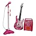 Produktbild LVPY Gitarre Musikinstrument für Kinder, Kindergitarre Spielfunktionen mit Verstärker und Mikrofon mit Verstellbare Stativ Spielzeug Gitarre Geschenk für Kleinkind