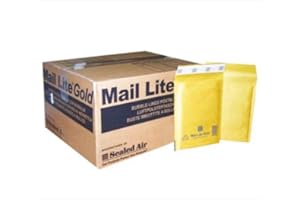 Mail Lite - D/1 - Bubble Lined Padded Envelopes 180 x 260mm - 7" x 10.5" (1 Box of 100) - Gold