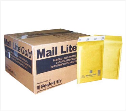 2000 Mail Lite - A/000 - Bubble Lined Padded Envelopes 110 x 160mm - 4.25" x 6.5" (20 Boxes of 100) - Gold - Frustration Free Bulk Pack by MAILERPRO®