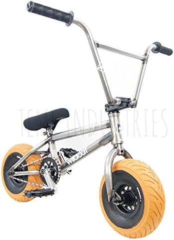 Wildcat Original Mini BMX Raw Gum Silver 3pc Crank Kids Adult Boys Freestyle New 4pc Bar Integrated Headset