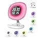 Produktbild qwe Lichtwecker Wake Up Licht mit Digitaluhr Lamp Natürlichen Sounds Snooze Funktion 7 Farbige 10 Dimmstufen LED Lichter Touch Control Nachttischlampe für Erwachsene und Kinder Nachtlicht mit Adapter