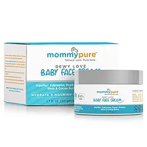 Mommypure Dewy Love Natural Baby Face Cream With Cocoa Butter For Deep Moisturisation (50 gm)|Certified Clean, Natural & Nourishing Protection |Dermatologically Tested, Toxin Free | All Skin Types