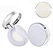 0.5oz 15ml Empty Luxurious Portable Air Cushion Powder Puff Box BB CC Liquid Foundation Cream Container Dressing Case Powder Cake Box with Air Cushion Sponge Powder Puff and Mirror (White)