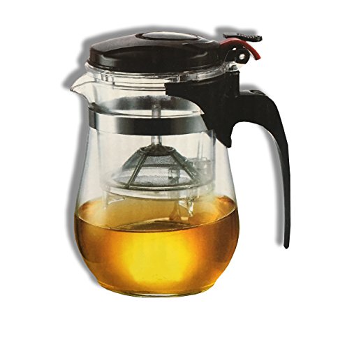 Genialer Teebereiter / Kaffeebereiter 500 ml für die schnelle unkomplizierte Tee- & Kaffeezubereitung, Thermoglas (Borosilikatglas)