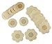 Produktbild com-four® 20x Nippel Cover, Brustwarzenabdeckung 58/79mm Rund + Blume in Hautfarben Set (20 Stück - Rund+Blume)