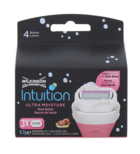 Wilkinson Sword Intuition Ultra Moisture - Juego de 3 cuchillas de afeitar