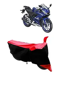AutoKick Present Red Stripe Water Resistant Bike/Motorcyle Body Cover for Yamaha R15 V3