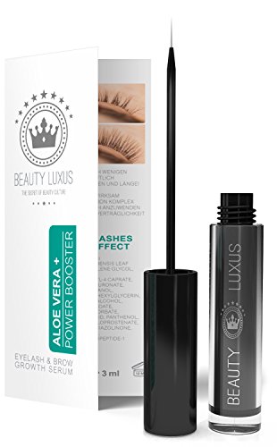 WIMPERNSERUM POWER BOOSTER - Beauty Luxus 3 ml Aloe Vera EXTREM WIRKSAM | Augenbrauen Serum | Enhancer | Wimpern-Serum | Augenbrauen-Wachstumsserum | Eyelash Activating Serum | Wimpernbooster | Verlängerung | Wimpern | Wimpernpflege