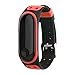 Produktbild Sunhoyu Wechselarmband Für Xiaomi Mi Band 3 Doppelpins Schnallenriemen, Silikon Armbanduhr Armband Miband 3 Riemenzubehör Mi Band 3 Armband