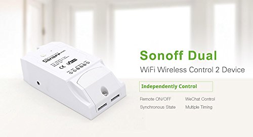 Itead Sonoff Dual Channel WLAN Schaltrelais, Steuern von 2 Geräten via App, Steuern von Geräten von Überall für Ihr Smart Home - 3