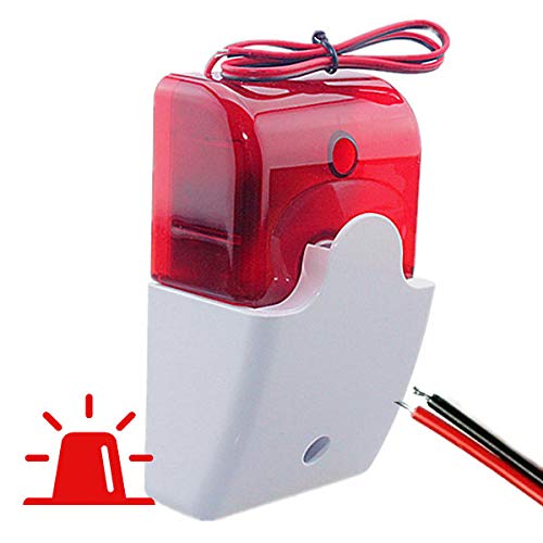 alarmaszoom Sirena Exterior con LUZ Caja Leds AVISADOR EN ALARMAS Luminosa Alarma Externa con Cable 2 Hilos Musical