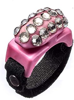 Pink Ring with 3 Rows Crystals