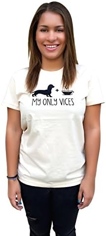 The Dog Squad Women's My Only Vices Dog and Coffee T-Shirt, X-Large