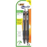 bic velocity gel 0.7 black BIC Velocity Gel Retractable Pen, Refillable, Medium Point (0.7 mm), Black, 2 Pens by BIC Corporation