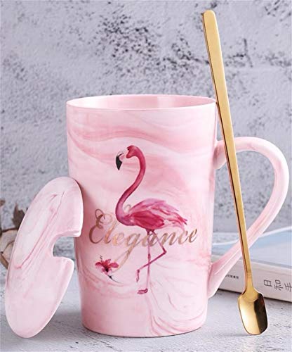 BLUE CHARM Mark Cup Keramik Flamingo Kaffee Tee Marmor Geschenk Tasse Geburtstagsgeschenk