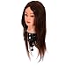 Serda Hairdressing 100% Brown Colour Professional Real Hair 24 Inch Training Mannequin Head Hairdresser Training Head With Clamp