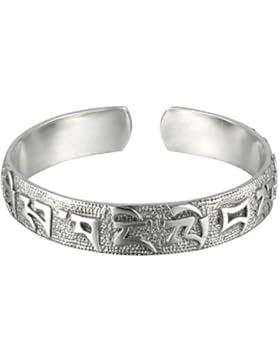 Eimbory 925 Sterling Silber Carving Sechs Wahrste Woerter Glueckliche Band Armband