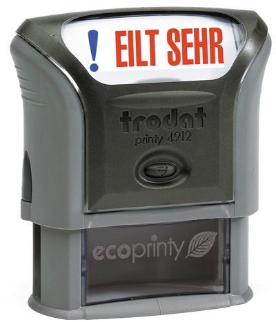 Preisvergleich Produktbild Stempel ecoprinty Office grau Eilt sehr VE=1