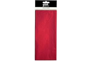 Glick Four Sheets of Red Tissue Paper, Each Sheet 750mm x 500mm Tissue Paper Red, Red Tissue Paper for Gift Wrapping for Birthday, Christmas, Valentine and Other Celebrations